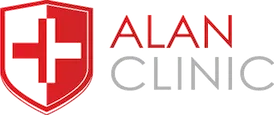 Логотип клиники Alan Clinic на Авиационной.